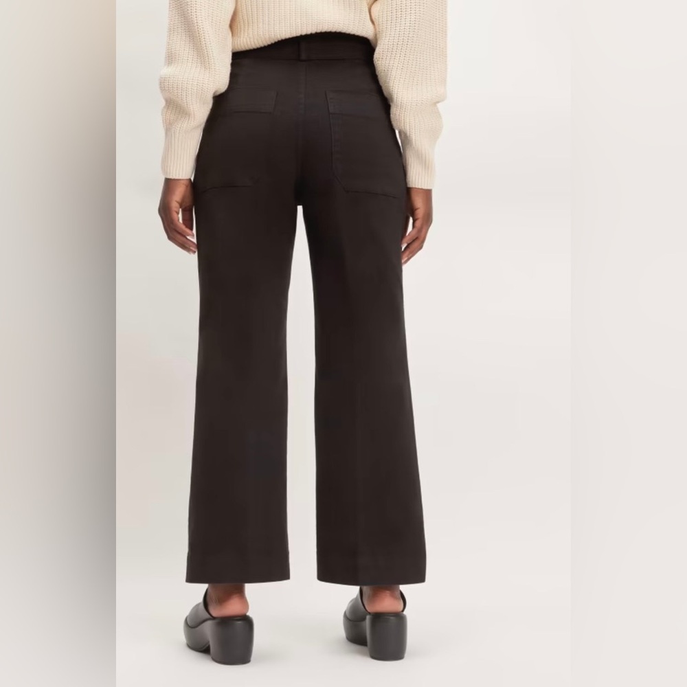 Everlane The Organic Kick Flare Pant Black Organic Cotton NWT - Picture 12 of 12